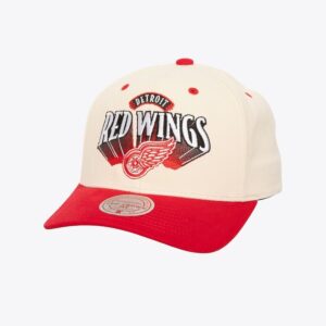 Mitchell & Ness Crème Detroit Red Wings Vintage Hockey Horizon Pro Couronne Snapback Chapeau Crème 1593769