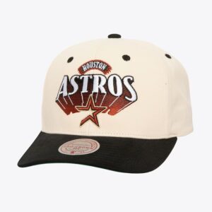 Mitchell & Ness Crème Houston Astros Cooperstown Collection Horizon Pro Crown Snapback Chapeau Bleu 1593817
