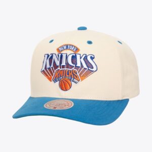 Mitchell & Ness Crème New York Knicks Horizon Pro Crown Snapback Chapeau Crème 1592250