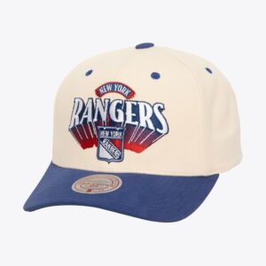 Mitchell & Ness Crème New York Rangers Vintage Hockey Horizon Pro Couronne Snapback Chapeau Crème 1593765