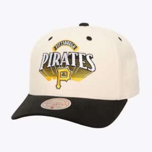 Mitchell & Ness Crème Pittsburgh Pirates Horizon Pro Crown Snapback Chapeau Crème 1593821