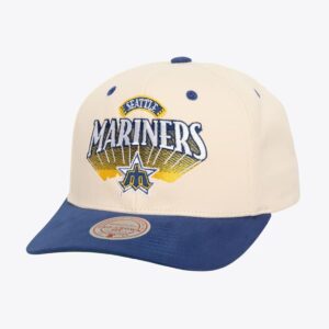 Mitchell & Ness Crème Seattle Mariners Cooperstown Collection Horizon Pro Crown Snapback Chapeau Crème 1593841