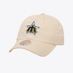 Casquette de baseball Mitchell & Ness crème Seattle Mariners Cooperstown Collection Sswagger Strapback Hat crème 1594235