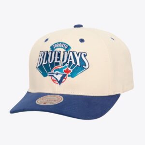 Mitchell & Ness Crème Toronto Blue Jays Cooperstown Collection Horizon Pro Crown Snapback Chapeau Crème 1593829
