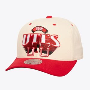 Mitchell & Ness Crème Utah Utes Horizon Pro Snapback Chapeau Crème 1593873