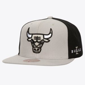 Mitchell & Ness Gris Noir Chicago Bulls Core I Snapback Chapeau Gris 1593083