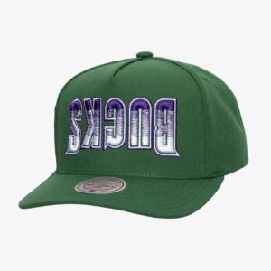 Mitchell & Ness Vert Milwaukee Bucks Hardwood Classics Upside Pro Snapback Chapeau Vert 1592275