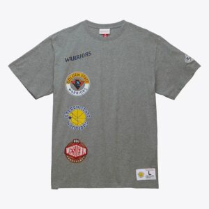 Mitchell & Ness T-shirt gris chiné de la collection Golden State Warriors City gris 1590600