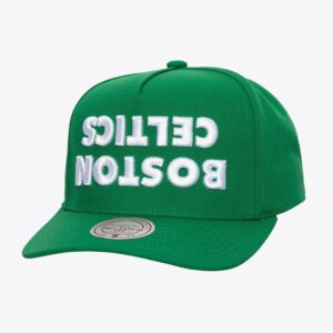 Mitchell & Ness Kelly Green Boston Celtics Upside Pro Snapback Chapeau Vert 1592495
