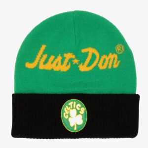 Mitchell & Ness Kelly Green Boston Celtics x Just Don Hardwood Classics Bonnet en tricot à revers en cachemire Vert 1593348