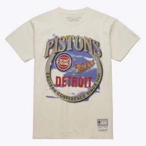 Mitchell & Ness Natural Detroit Pistons Hardwood Classics Crown Jewels T-shirt Beige 1591305