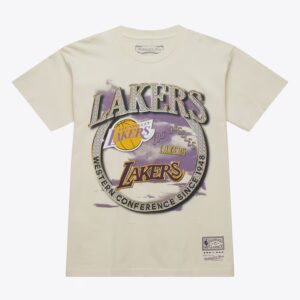 Mitchell & Ness T-shirt naturel Los Angeles Lakers Hardwood Classics Crown Jewels Beige 1591198
