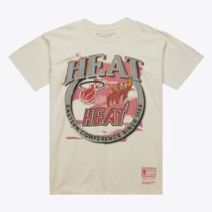 Mitchell & Ness T-shirt naturel Miami Heat Hardwood Classics Crown Jewels Beige 1591272