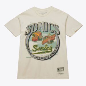 Mitchell & Ness T-Shirt naturel Seattle Supersonics Hardwood Classics Crown Jewels noir 1591241
