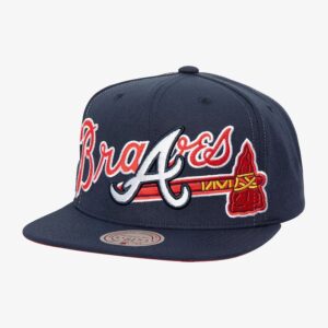 Casquette Snapback Mitchell & Ness Navy Atlanta Braves Day 4 Bleu 1594050