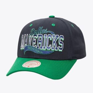 Mitchell & Ness Navy Dallas Mavericks Block Sweep Pro Casquette réglable Bleu 1592644
