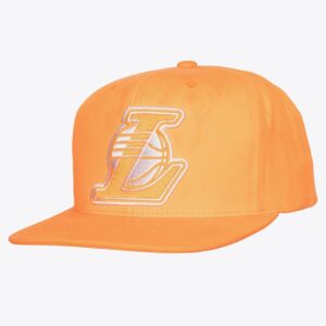 Casquette de baseball Mitchell & Ness Orange Los Angeles Lakers Neon Highlighter Snapback Hat Orange 1593455