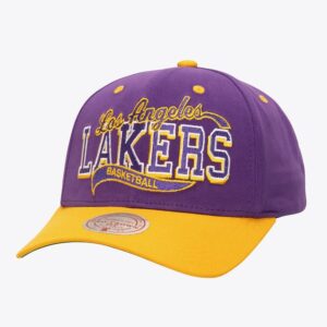 Mitchell & Ness Chapeau réglable violet Los Angeles Lakers Block Sweep Pro Violet 1592634