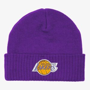 Mitchell & Ness Violet Los Angeles Lakers Fandom Bonnet en tricot à revers Violet 1593602