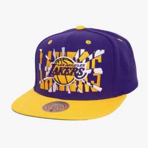 Mitchell & Ness Violet Los Angeles Lakers Shattered OG Snapback Chapeau Violet 1593100