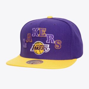 Mitchell & Ness Violet Los Angeles Lakers Uprise Snapback Chapeau Violet 1592529