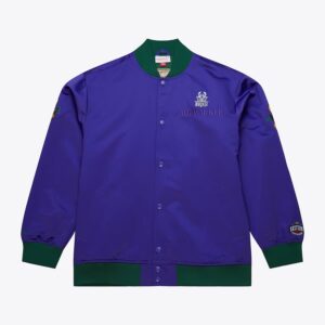 Mitchell & Ness Violet Milwaukee Bucks Team OG 3.0 Satin Full Snap Veste Violet 1591649