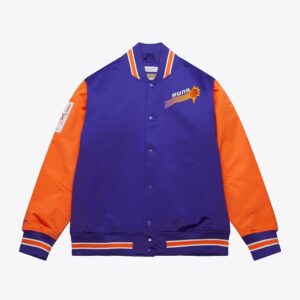 Blouson aviateur Mitchell & Ness Violet Phoenix Suns Primetime Vintage Satin Full-Snap Jacket Violet 1591664