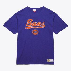 Mitchell & Ness Violet Phoenix Suns Vintage Logo Légendaire Slub T-Shirt Rouge 1590897