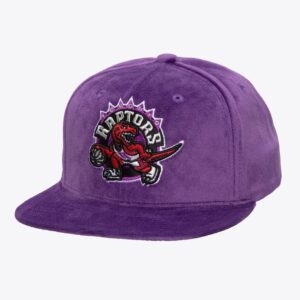 Mitchell & Ness Violet Toronto Raptors Hardwood Classics Velour Snapback Chapeau Violet 1592539