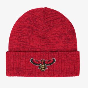 Mitchell & Ness Red Atlanta Hawks Fandom Bonnet en tricot à revers Rouge 1593609
