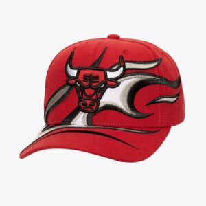 Casquette Snapback Mitchell & Ness Red Chicago Bulls Turn and Burn Pro Noir 1593426