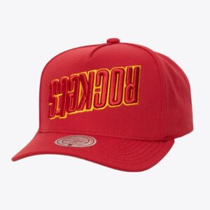 Mitchell & Ness Red Houston Rockets Hardwood Classics Upside Pro Snapback Chapeau Noir 1592300