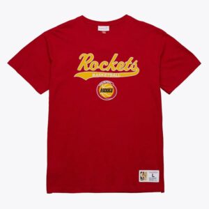 Mitchell & Ness T-shirt flammé légendaire avec logo vintage des Houston Rockets rouge noir 1590912