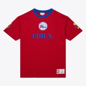 Mitchell & Ness T-shirt vintage rouge Philadelphia 76ers Team OG 3.0 noir 1590358