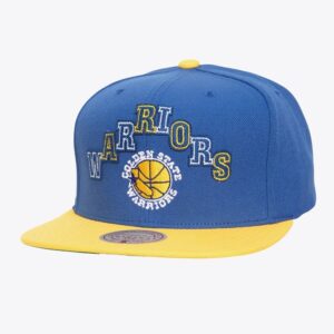 Mitchell & Ness Royal Golden State Warriors Hardwood Classics Uprise Snapback Chapeau Bleu 1592524
