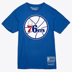 Mitchell & Ness Royal Philadelphia 76ers T-shirt avec logo de l'équipe Bleu 1590975
