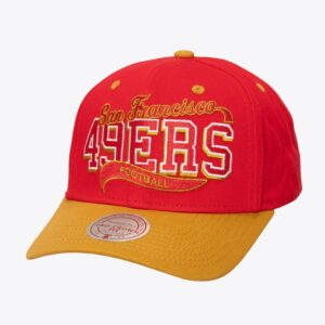 Mitchell & Ness Scarlet San Francisco 49ers Block Sweep Pro Casquette réglable Rouge 1593883