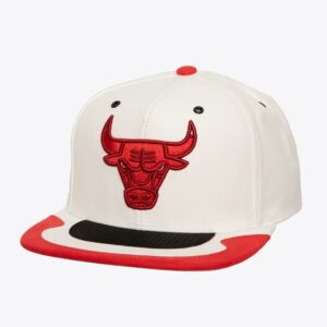 Mitchell & Ness White Chicago Bulls Day 4 Snapback Chapeau Noir 1593435