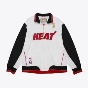 Bomber Mitchell & Ness Blanc Miami Heat 2012 Finals Champion Authentique Veste entièrement zippée Blanc 1591902