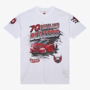 Mitchell & Ness T-shirt blanc Portland Trail Blazers Speedway Blanc 1590496
